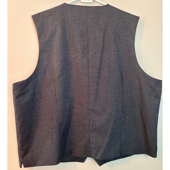 Joseph Abboud Vest Mens 3XL Denim Blue Wool Blend Classic Fit Country Wedding - Picture 2 of 4
